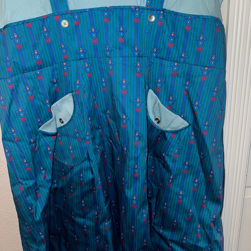 Disney Park Shop Walt Disney World Railroad Conductor Blue Coverall Dress 2X - Picture 3 of 7
